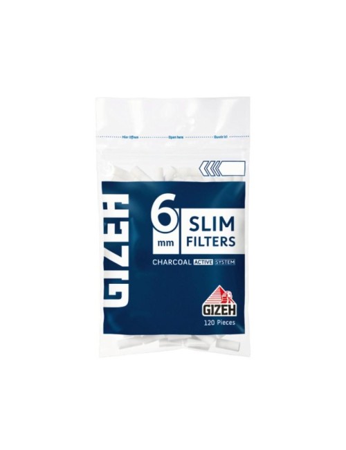 GIZEH Slim Filter Aktivkohle 6mm (20 x 120 Stk.)