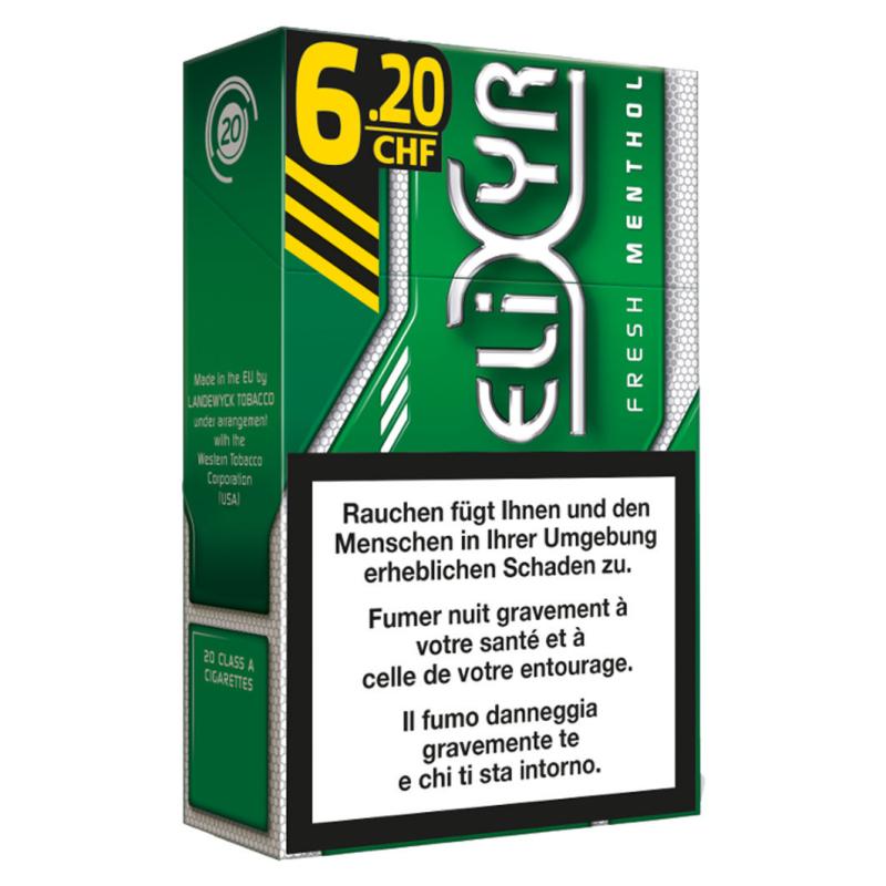 Elixyr Grün Fresh Menthol - Zigaretten Box (10 Stk.