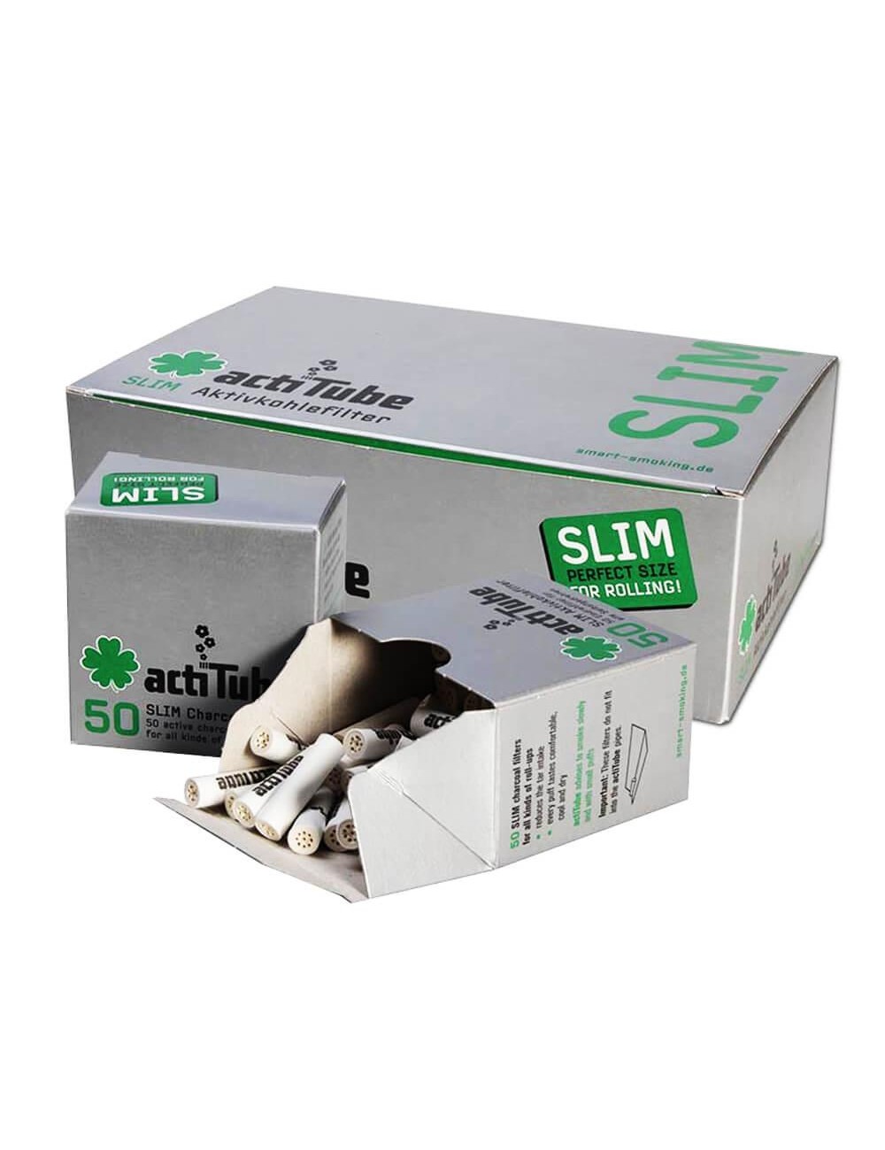 actiTube Filtre à charbon actif - Slim (10 x 50 pcs.)