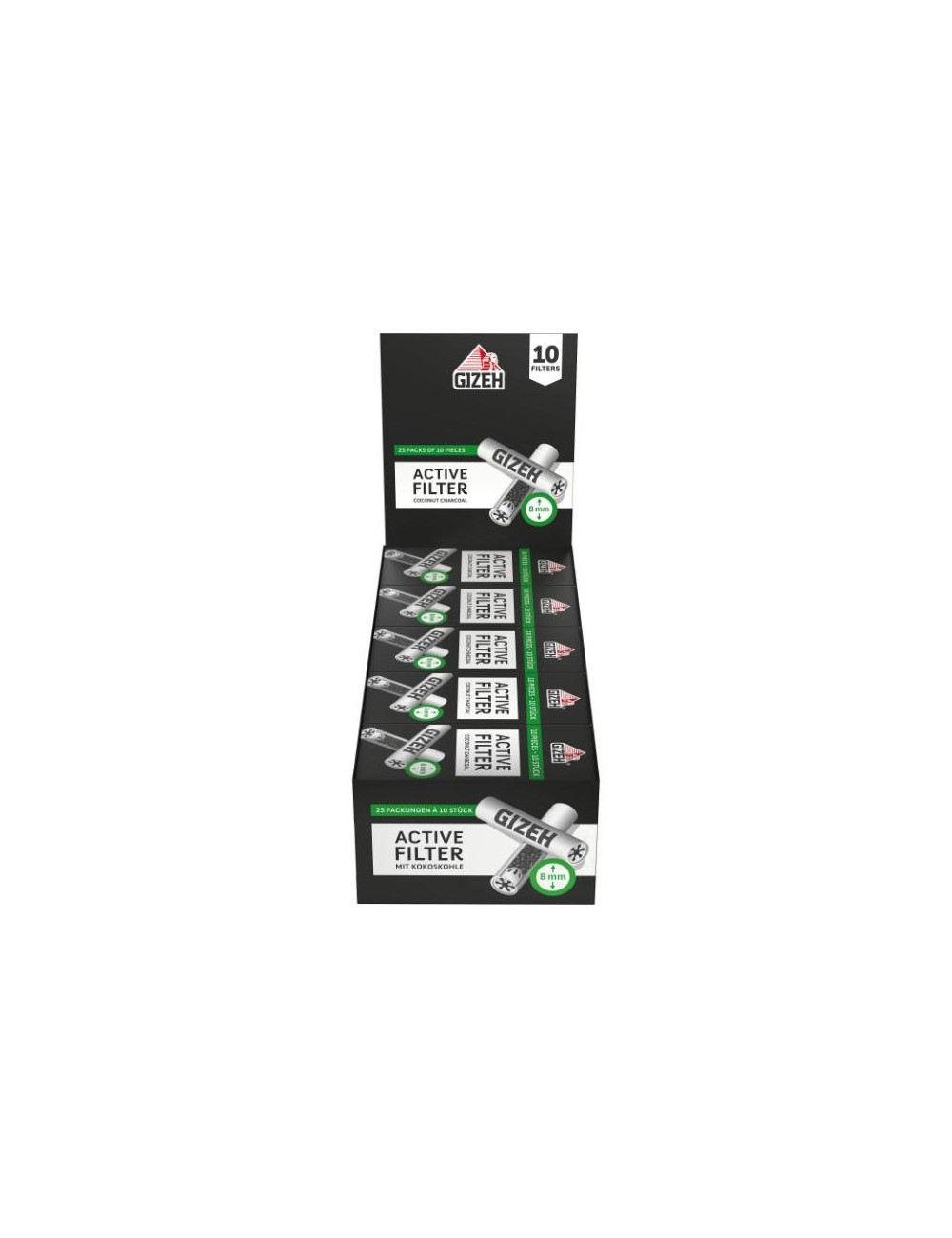 GIZEH Active Filter 8mm (25 x 10 pcs.)
