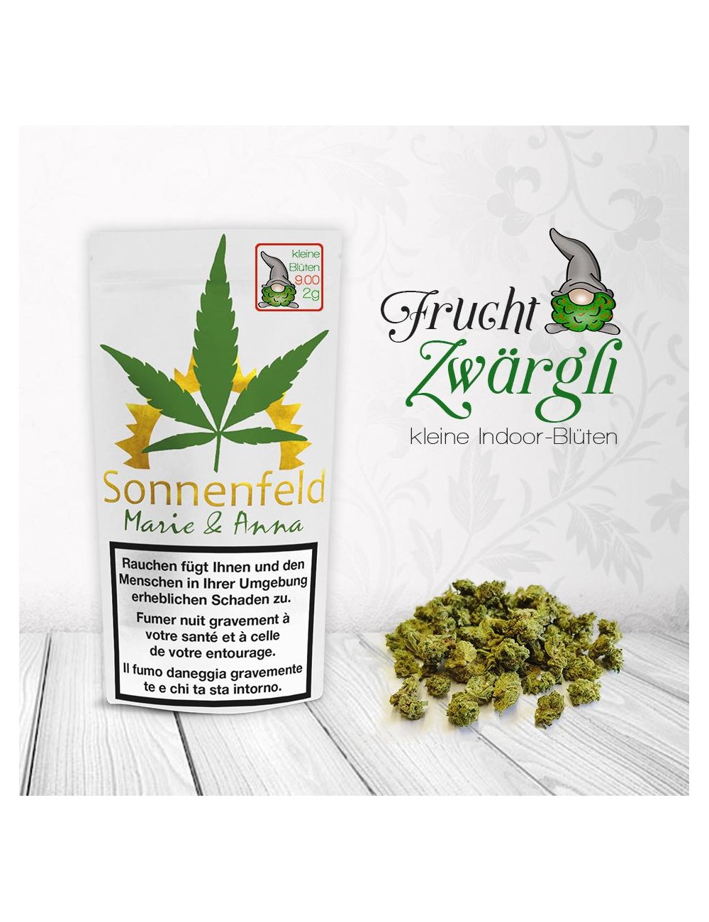 Sonnenfeld CBD - Fruchtzwärgli (CHF 9.00/2g)