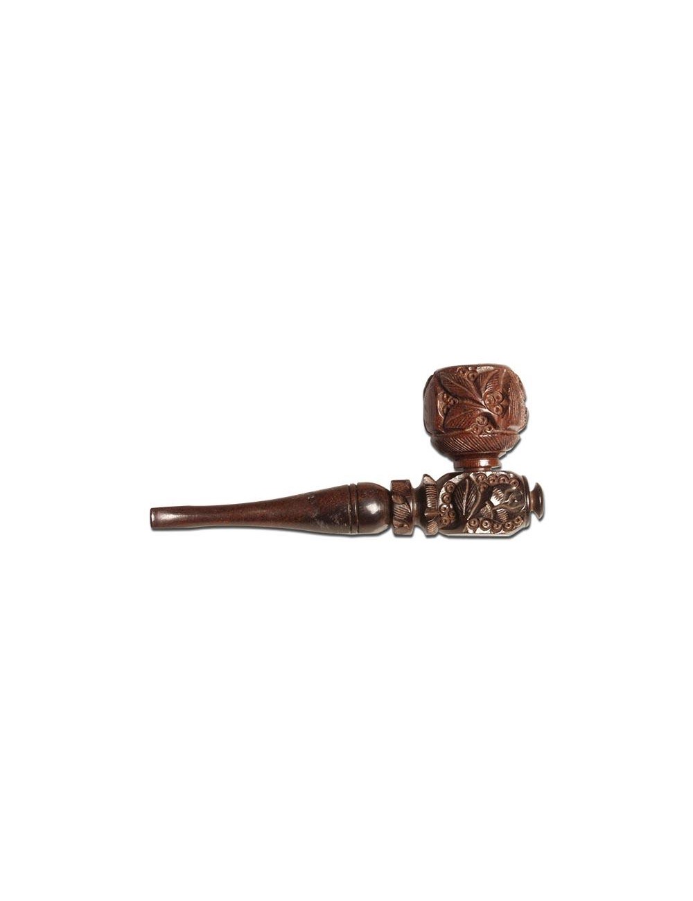 Pipe en bois de rose sculpté