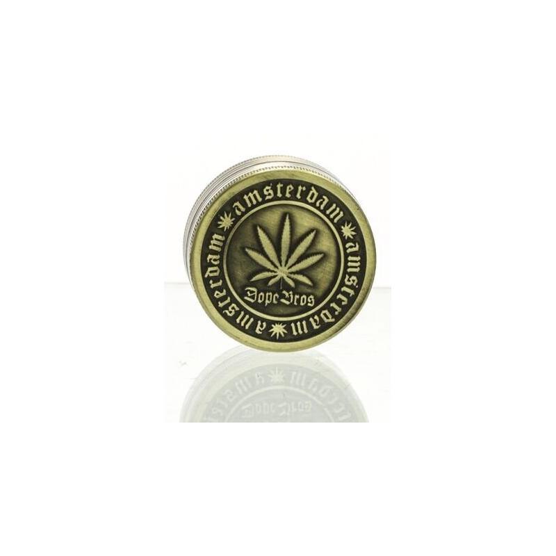 Metal Grinder 2-piece 50mm Dope Bros Gold KC Import