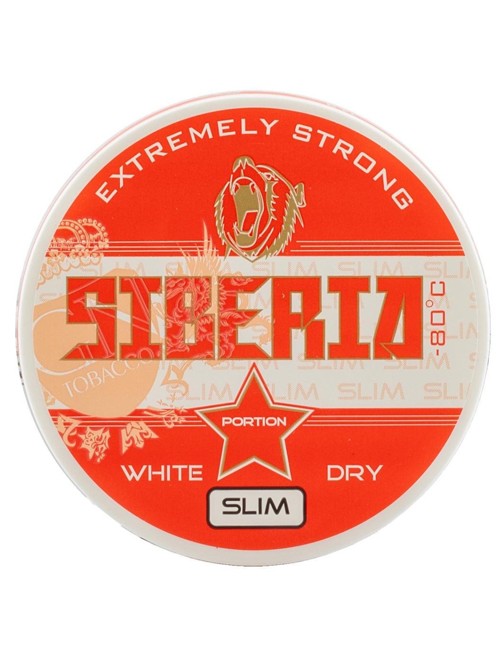 Siberia X-Strong White Dry Slim - 80 degree - Rot (10 x 13g)