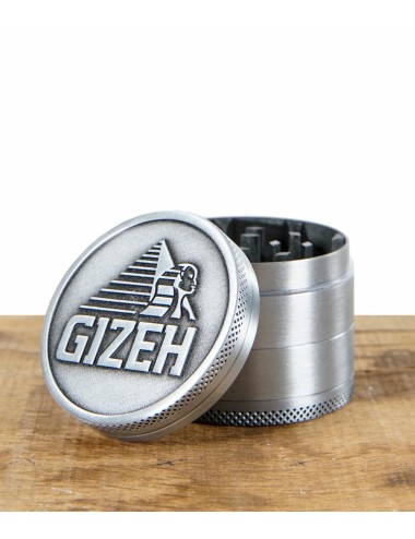 GIZEH Alu Grinder 4-piece - Silber (50mm)