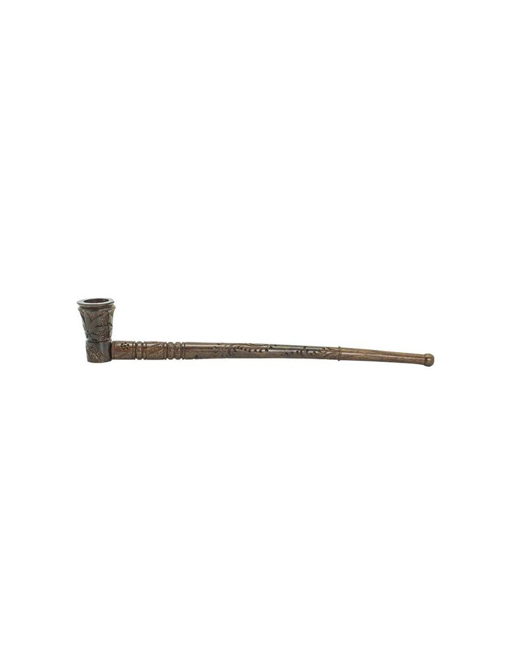 Pipe en bois de rose sculpté 28cm