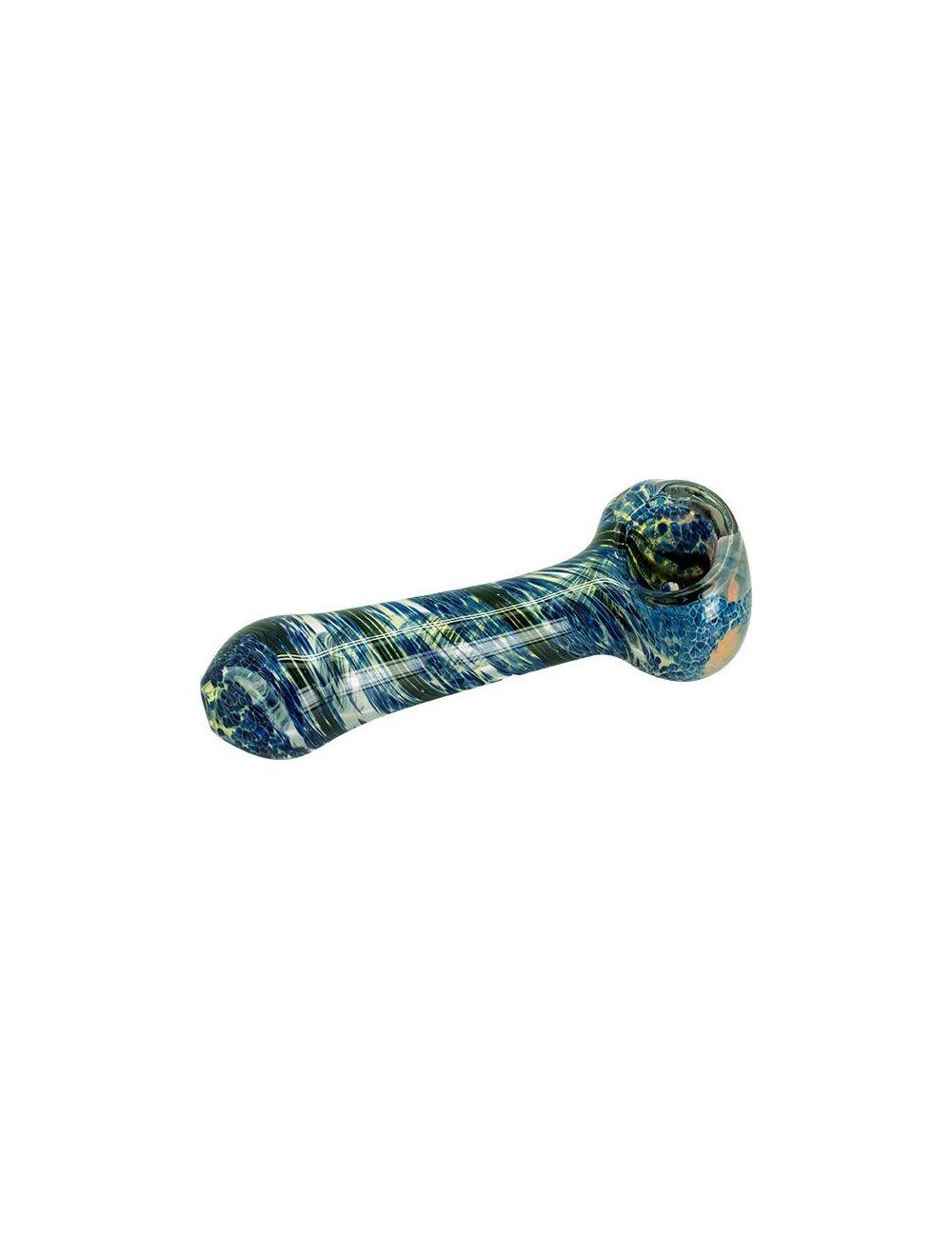 Pipe en verre Bleu/Blanc
