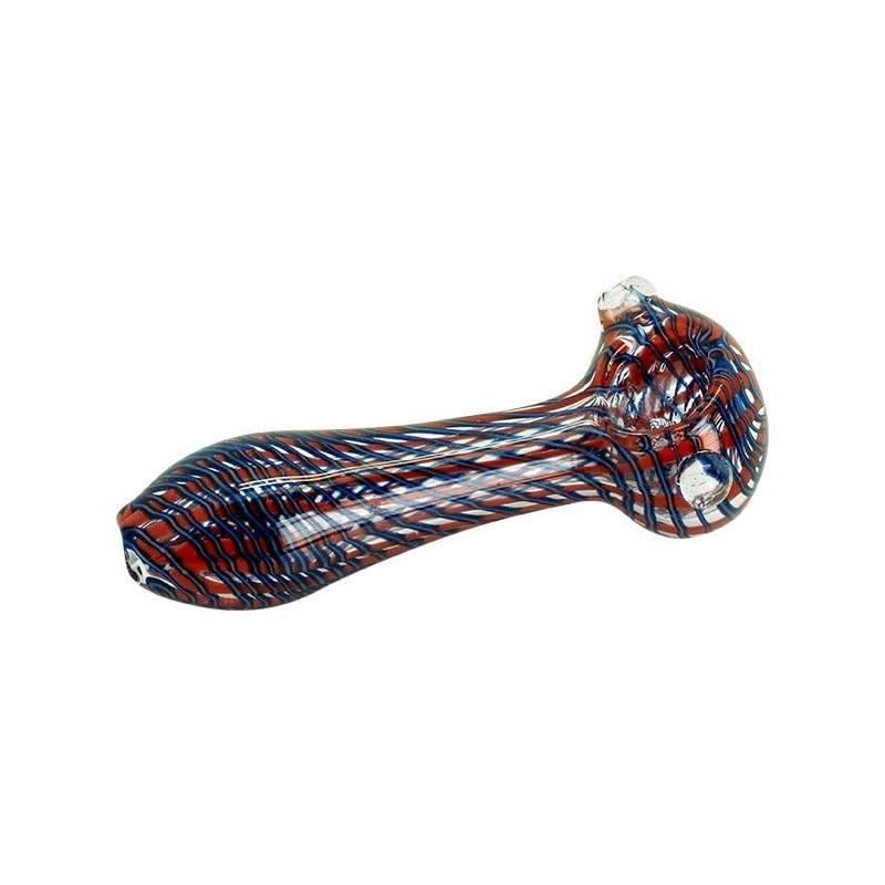 Pipe en verre Bleu/Rouge Accessoires