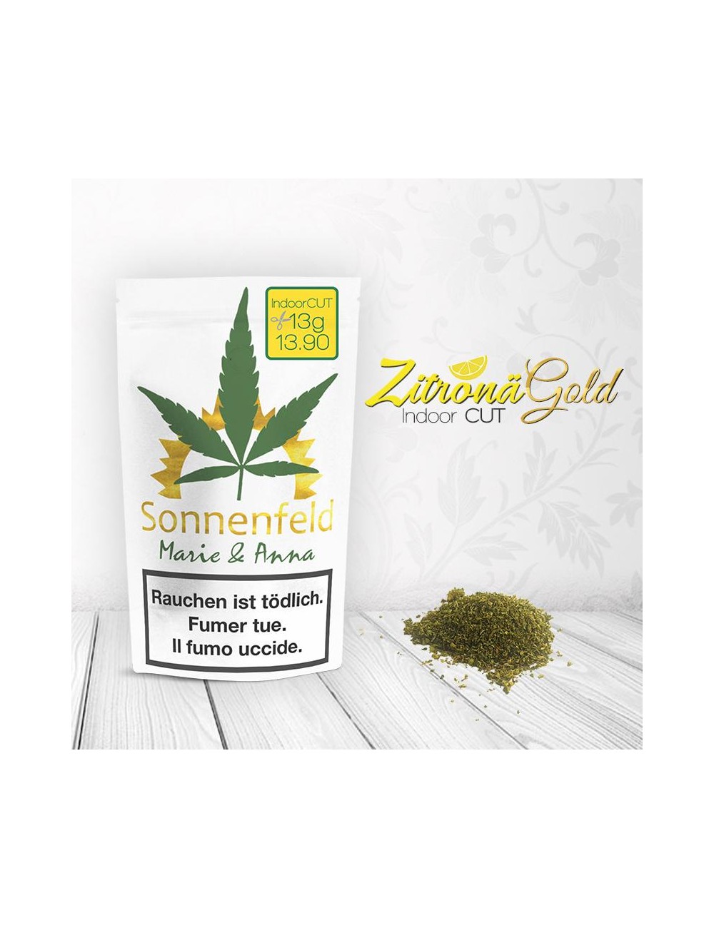 Sonnenfeld CBD - ZitronäGold Indoor CUT (CHF 13.90/13g)