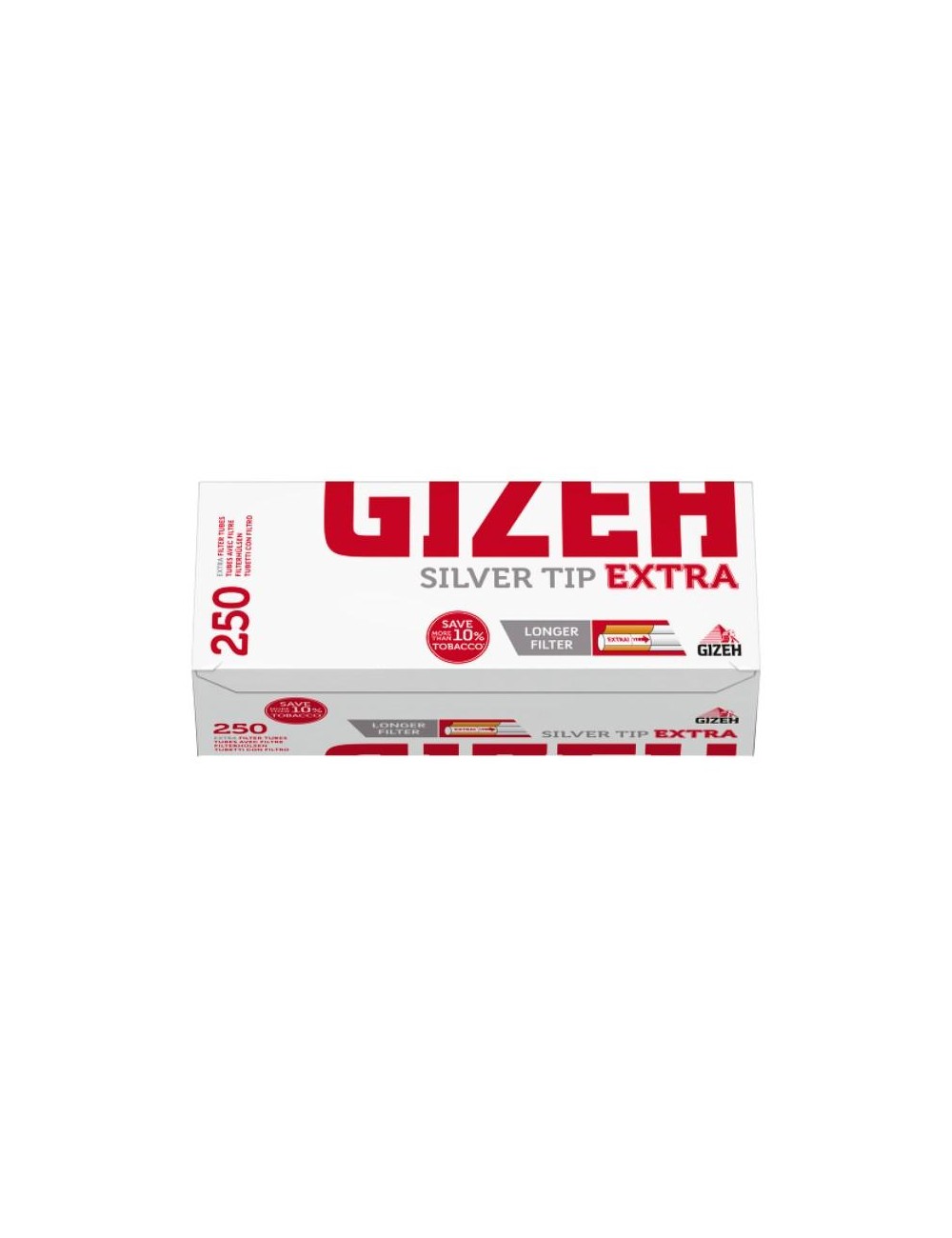 GIZEH Hülsen Silver Tip Extra (250 Stk.)