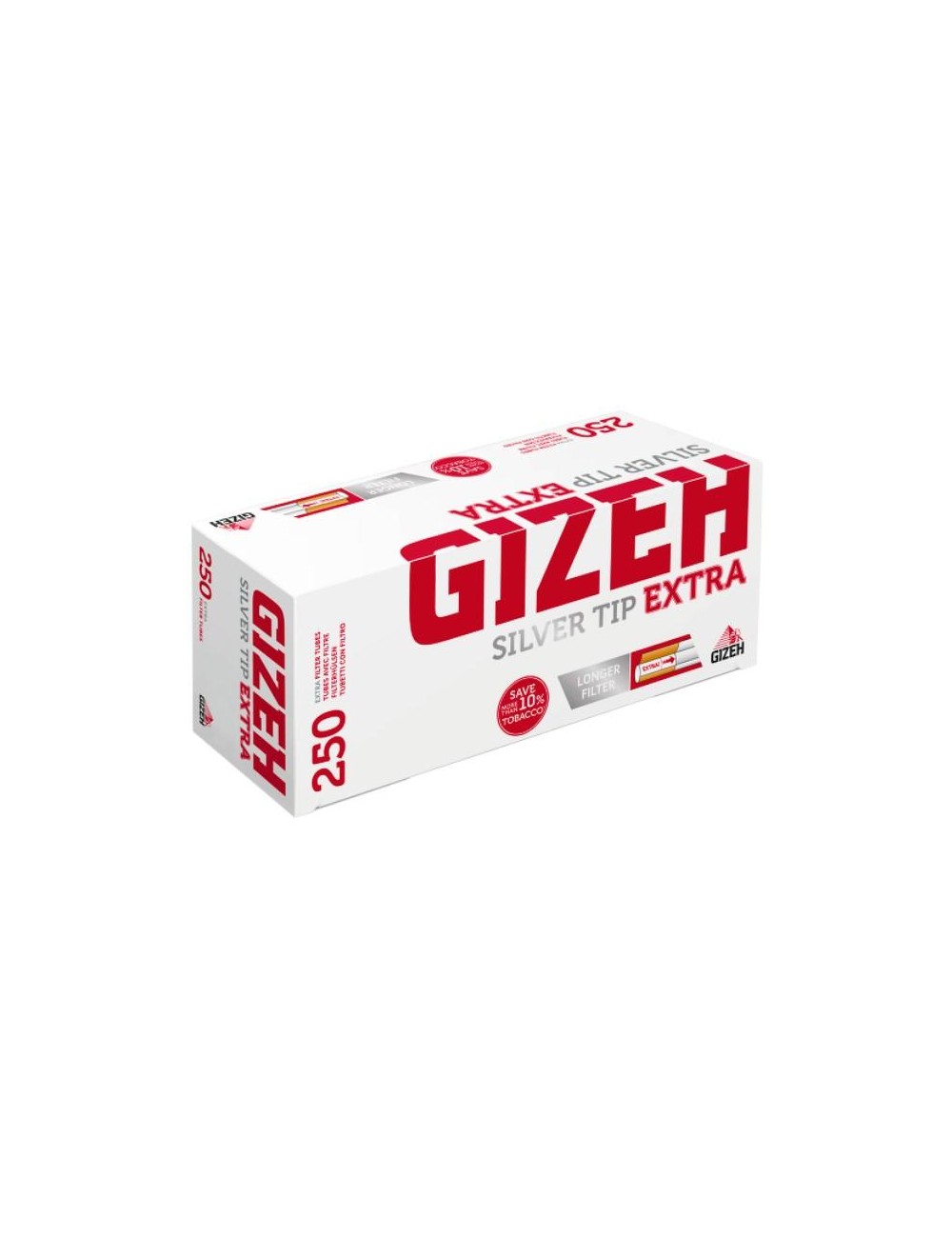 GIZEH Hülsen Silver Tip Extra (250 Stk.)