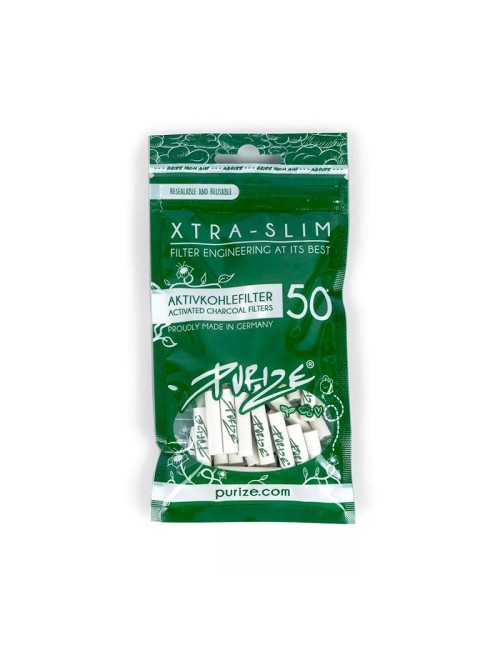 Purize Charcoal Filters Xtra Slim 6mm - white (50 pcs.)