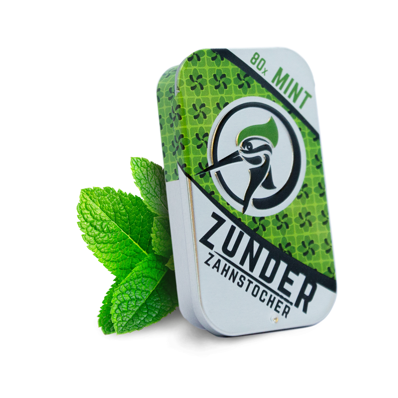 Zunder Zahnstocher Mint - Dose (80 pcs.