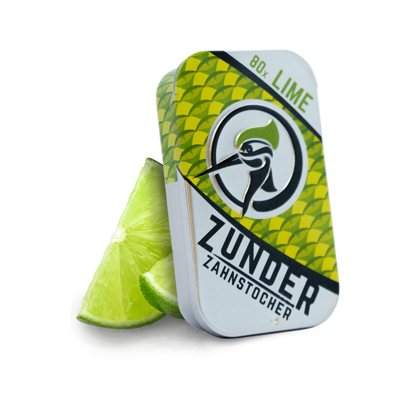 Zunder Zahnstocher Lime - Dose (80 pcs.