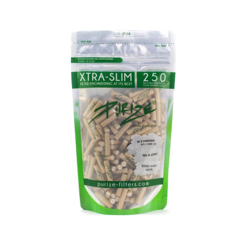 Purize Filtre à charbon actif Xtra Slim 6mm - organic (250 pcs.)