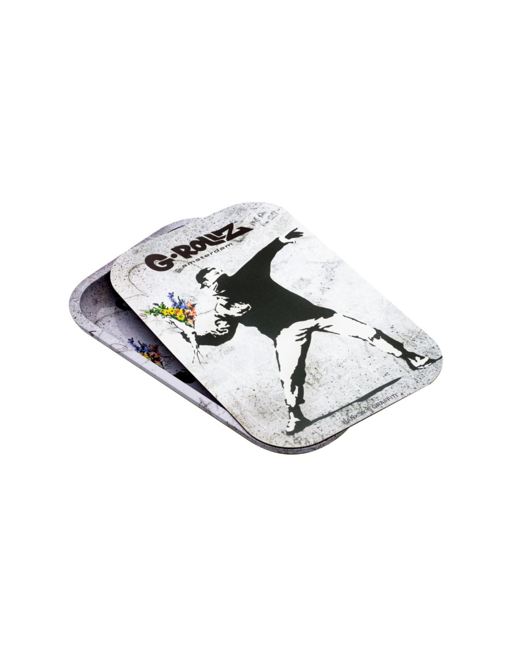 Banksy "Flower Thrower" Tray Cover 27.5cm x 17.5cm