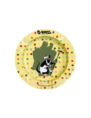 Banksy "Rat with roller" Cendrier 13.5cm