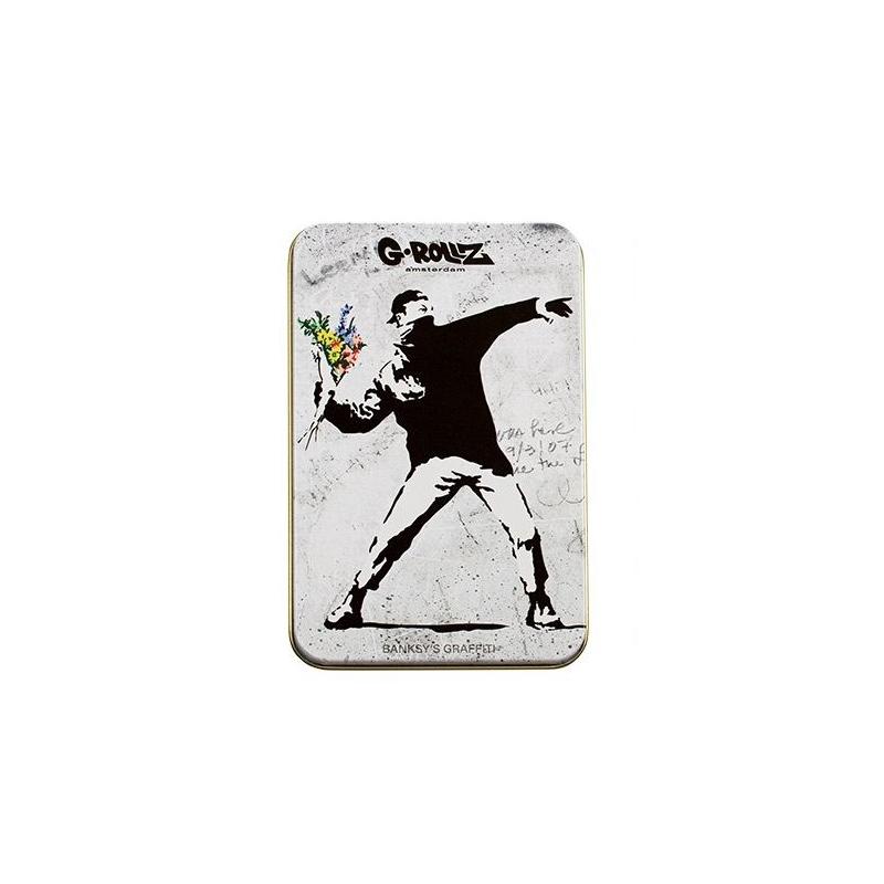 Banksy "Flower Thrower" Dose 13.5cm x 8.5cm x 3cm