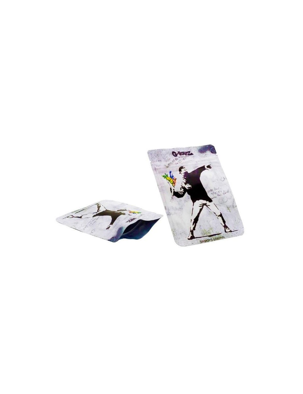 Banksy Bag - Flower Thrower (10cm x 12.5cm)