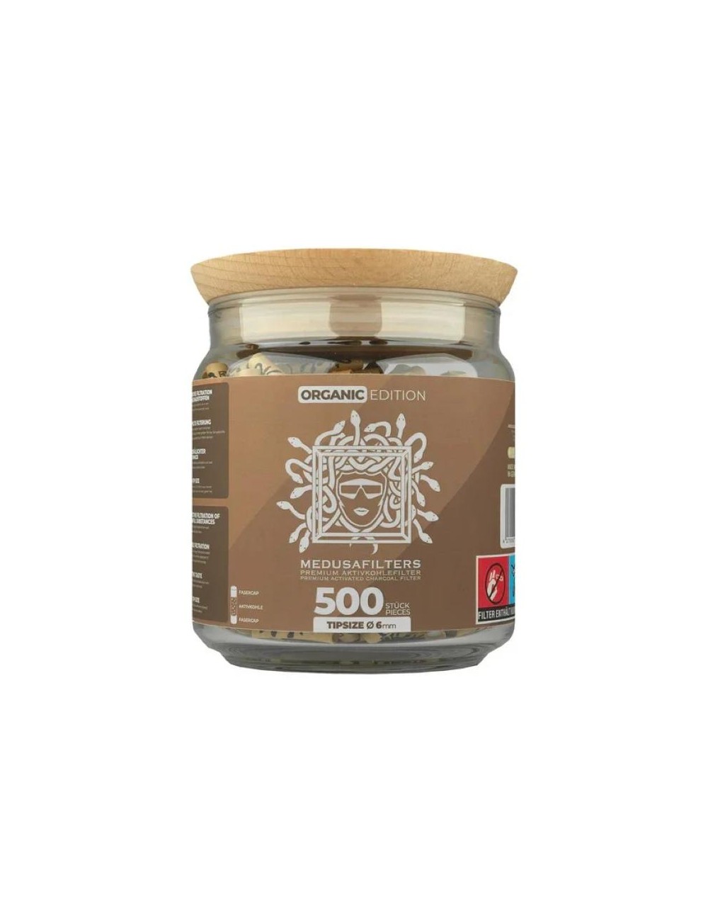 Medusa - Filtre à charbon actif - Glas (500 pcs. x 6mm)
