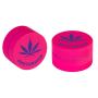 Grinder Alu Pink Hemp Leaf 3-piece 40mm