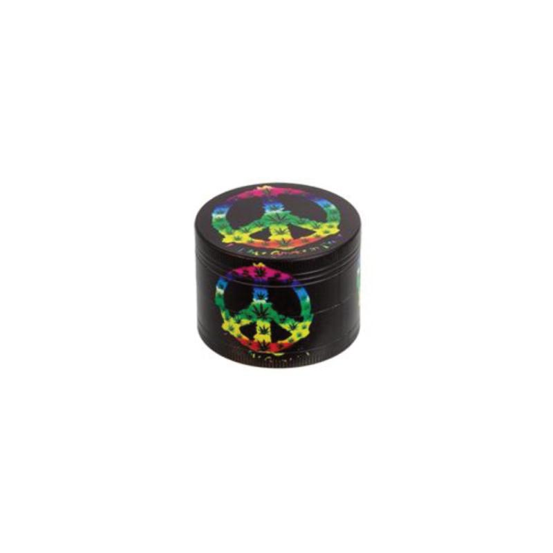 Peace and Love Alu Grinder 4-teilig 50mm Muster 4