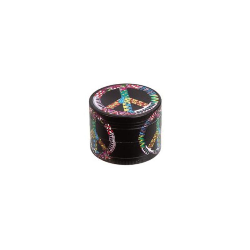 Peace and Love Alu Grinder 4-teilig 50mm Muster 6