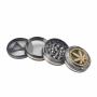 Grinder Bling Bling Feuille de Cannabis 4-pièces 50mm