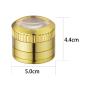 Grinder Gold mit Lupe 4-pieces 50mm