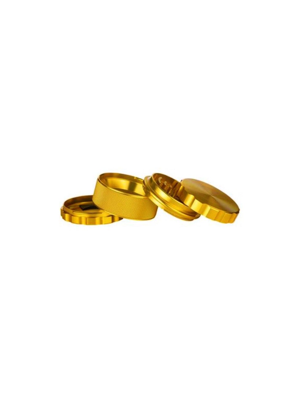 Metal Grinder 4-piece 60mm Gold geriffelt