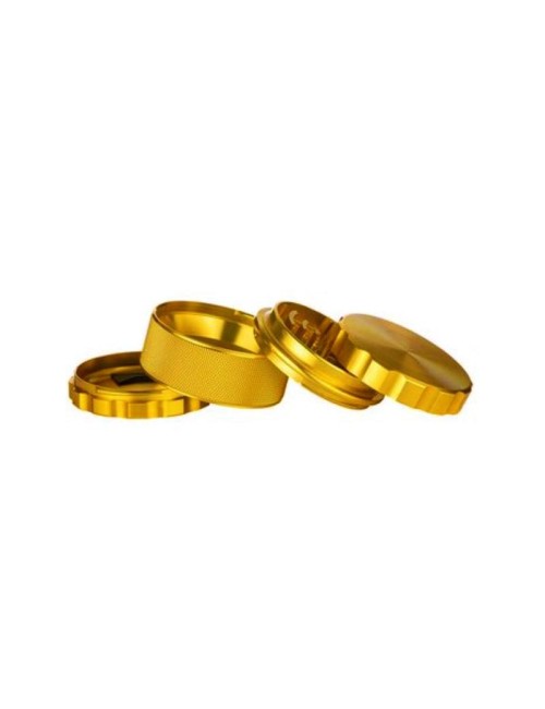 Metal Grinder 4-piece 60mm Gold geriffelt