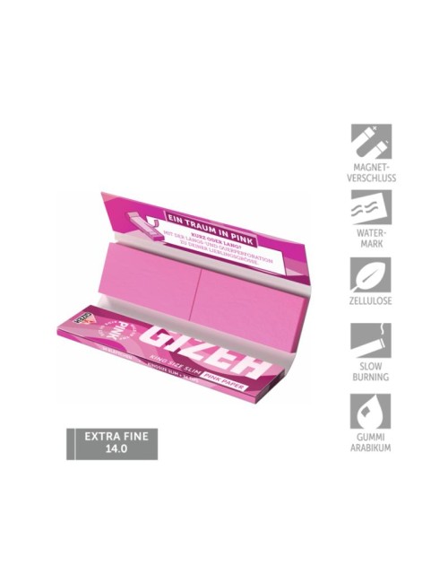 GIZEH Pink King Size Slim + Filtres (26 pcs.)