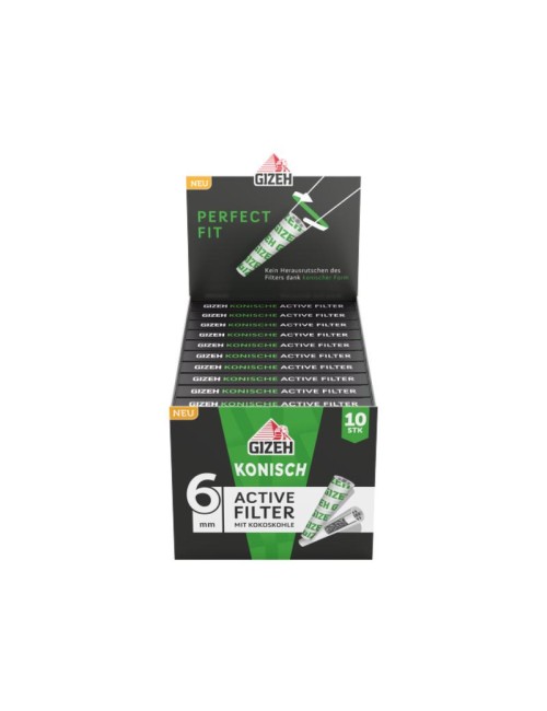 GIZEH Active Filter Konisch (1 x 10 Stk.)