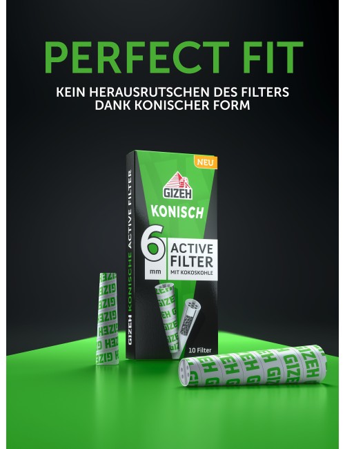 GIZEH Active Filter Konisch (1 x 10 Stk.)