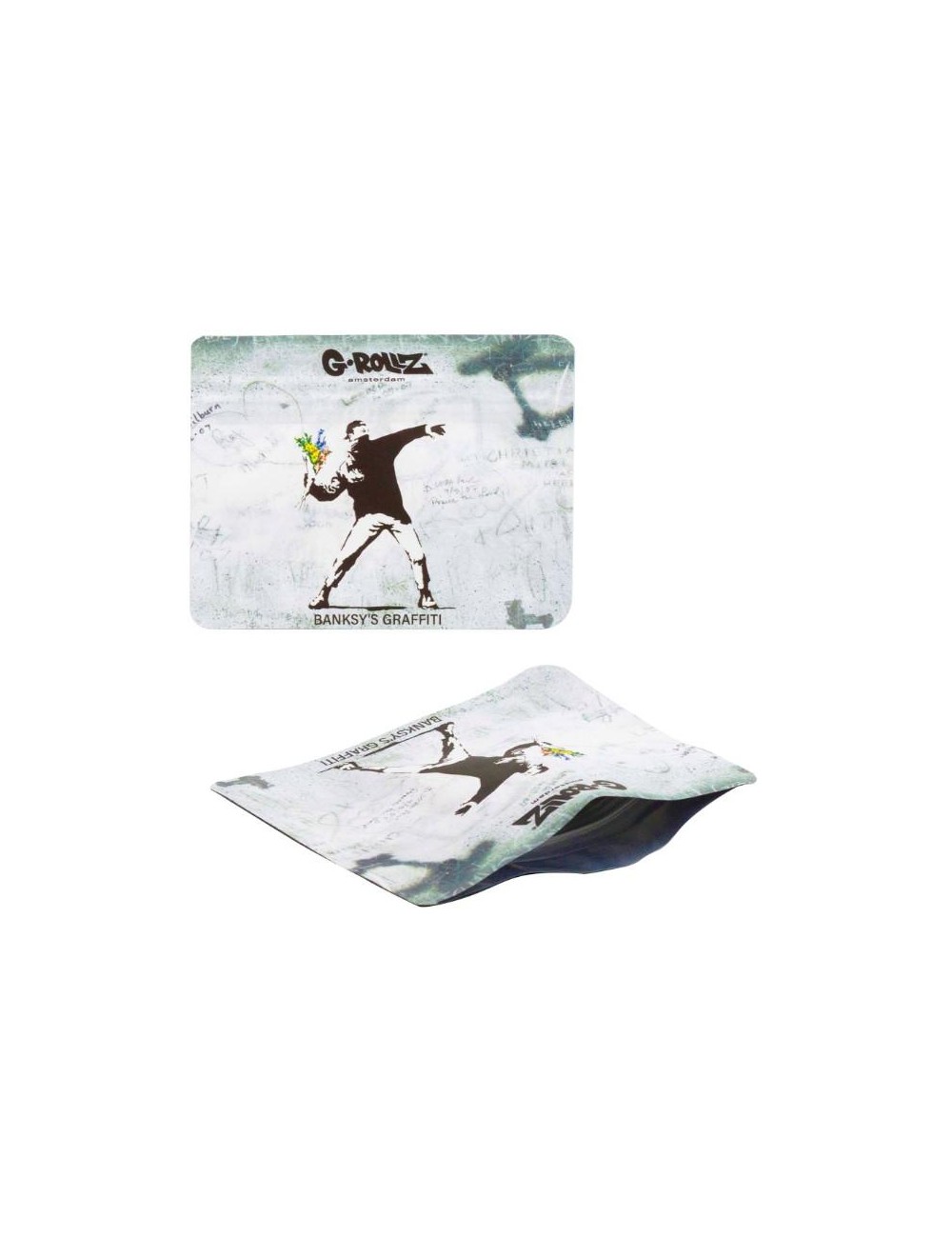 Banksy Bag - Flower Thrower (10.5cm x 8cm)
