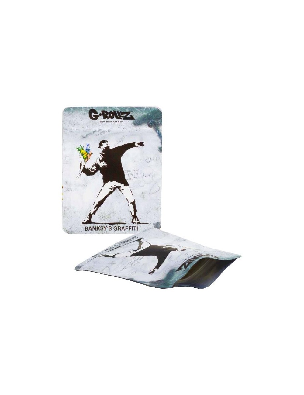 Banksy Bag - Flower Thrower (6.5cm x 8.5cm)