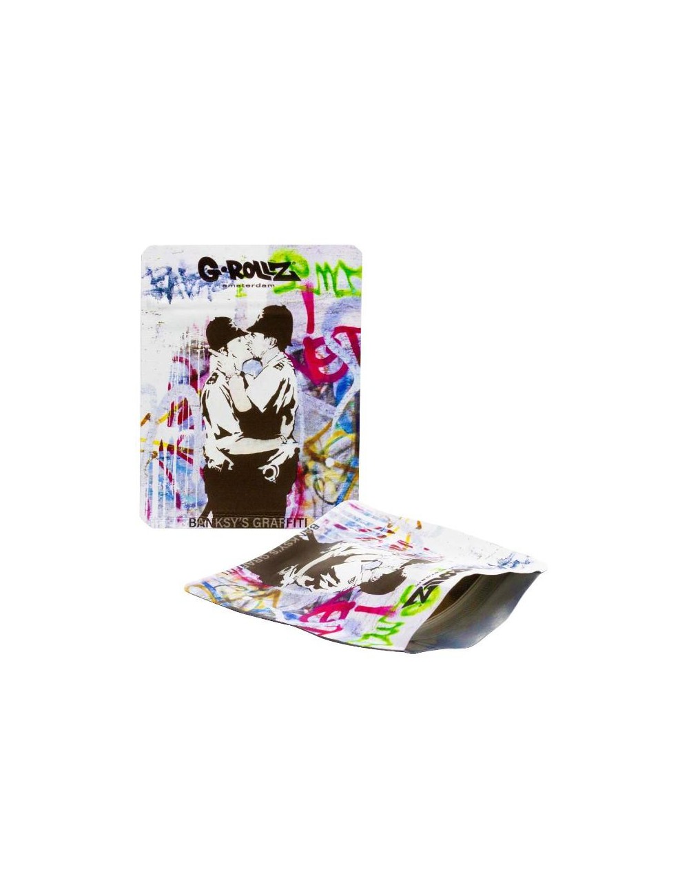 Banksy Bag - Kissing Coppers (6.5cm x 8.5cm)