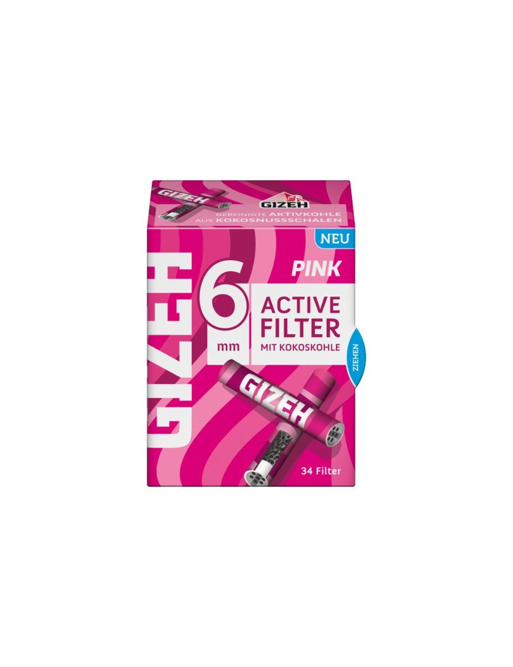 GIZEH Pink Active Filter 6mm (10 x 34 Stk.)