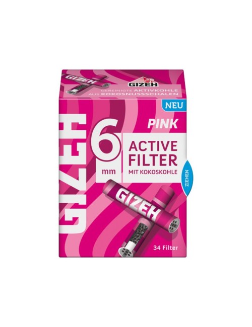 GIZEH Pink Active Filter 6mm (10 x 34 Stk.)