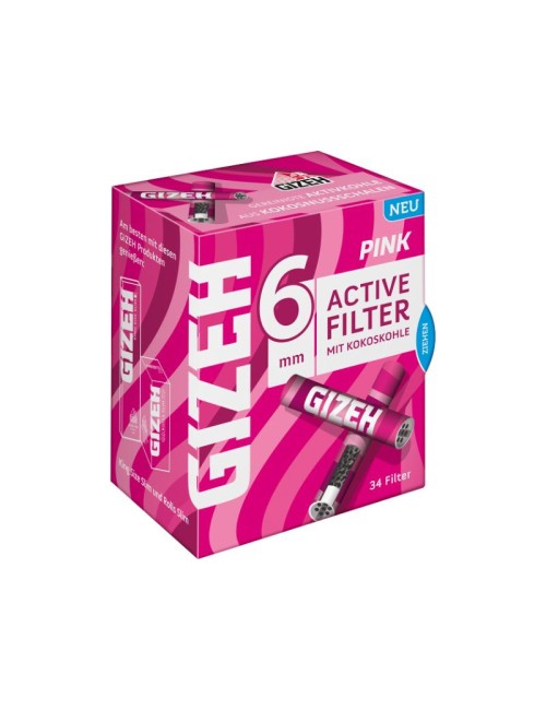 GIZEH Pink Active Filter 6mm (10 x 34 Stk.)