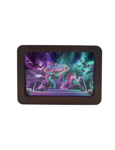 3D Wood Rolling Tray - Bat Country (19.7cm x 14cm)