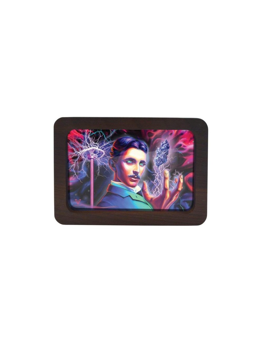 3D Wood Rolling Tray - High Voltage (19.7cm x 14cm)