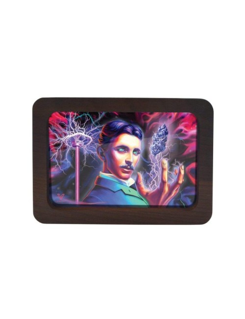 3D Wood Rolling Tray - High Voltage (19.7cm x 14cm)