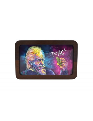 3D Wood Rolling Tray - THC2 Einstein (30cm x 17.8cm)