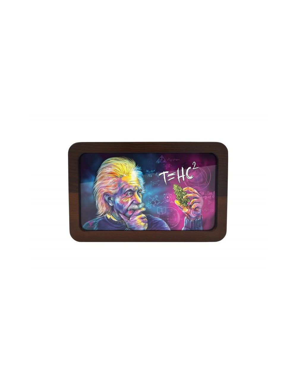 3D Wood Rolling Tray - THC2 Einstein (30cm x 17.8cm)