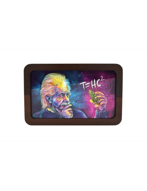 3D Wood Rolling Tray - THC2 Einstein (30cm x 17.8cm)