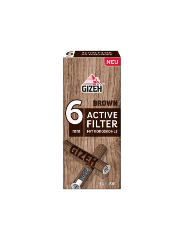 GIZEH Brown Active Filter 6mm (20 x 10 Stk)