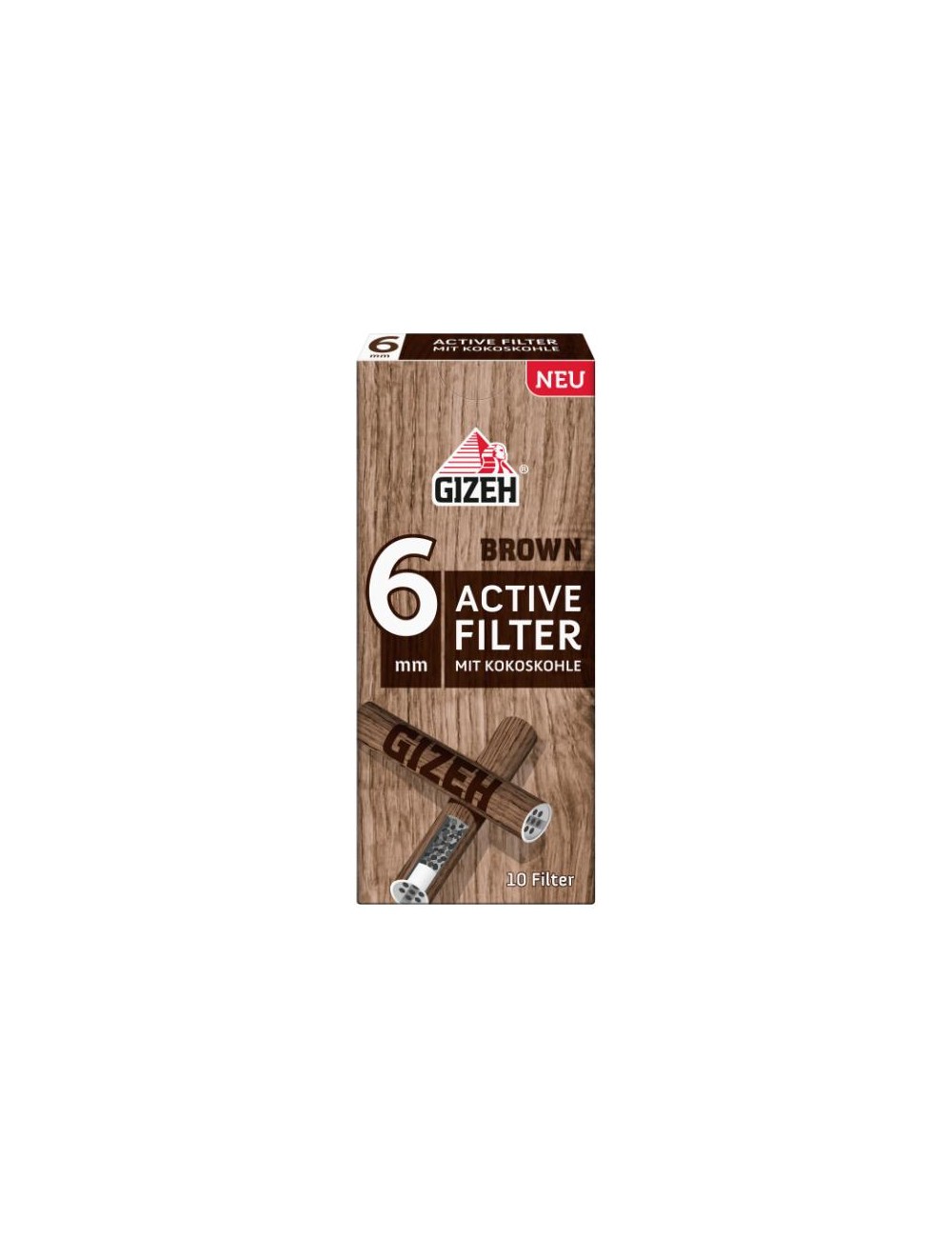 GIZEH Brown Active Filter 6mm (20 x 10 Stk)