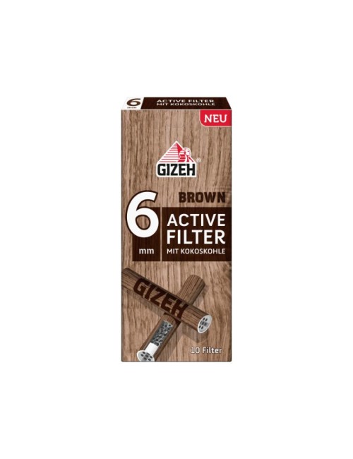 GIZEH Brown Active Filter 6mm (20 x 10 Stk)
