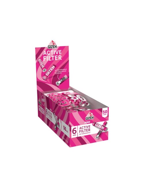 GIZEH Pink Active Filter 6mm (10 x 50 Stk.)